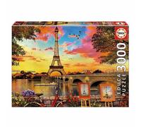 Educa Puesta De Sol En París Wooden Puzzle 3000 Pieces