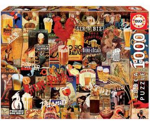 Educa Puzzle 1000 Pieces Vintage Beer Collage 17970