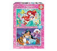 Educa - Puzzle 48 Pieces for Children from 4 Years | Ariel and Jasmine, 2 x 48 Pieces Puzzle for Children from 4, Ariel the Mermaid, Aladdin (18213)