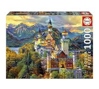Educa - Puzzle of 1000 pieces for adults | Château de Neuschwanstein 'Hream City Art. Measures: 68 x 48 cm. Includes the puzzle glue FixPuzzle. For 14 years (19933)