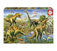 Educa - Puzzle of 500 pieces for adults | Jurassic Park. Measurements: 48 x 34 cm. Includes the puzzle glue FixPuzzle. For 11 years (19903)