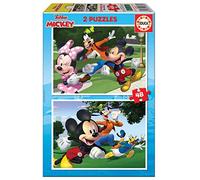Educa - Set of 2 Children's Puzzles with 48 Cardboard Pieces | Disney Mickey and Friends. Ages 4 5 6 (18885)