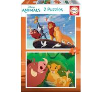 Educa - Set of 2 Children's Puzzles with 48 Cardboard Pieces | Lion King, Disney. Ages 4 5 6 (18629)