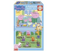 Educa - Set of 2 wooden puzzles, each with 25 pieces | Peppa Pig Dimensions: 26 x 18 cm. Recommended for ages 4 and up (19995)