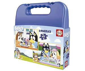 Educa - Set of Two 48 Bluey Characters Puzzles | Presented in a magnificent suitcase to keep them We recommend from 5 6 7 8 years old (19831)