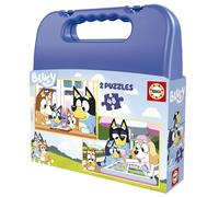 Educa - Set van twee puzzels met 48 delen van de figuren Bluey gepresenteerd i