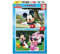 Educa Disney Mickey and Friends 2 x 20-Piece Children's Puzzles. +4 Years. Ref. 18884, Multicoloured
