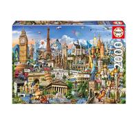 Educa Símbolos De Europa Wooden Puzzle 2000 Pieces