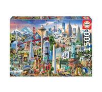 Educa Símbolos De Norte-américa Wooden Puzzle 1500 Pieces