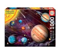 Educa Sistema Solar Neon Wooden Puzzle 1000 Pieces