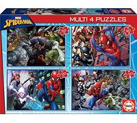 Educa - Spider-Man 4 Progressive Jigsaw Puzzles for Children | 50+80+100+150 Pieces | Develops Fine Motor Skills and Imagination | Ages 5+ (18102)
