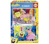 Educa - SpongeBob SquarePants? Set of 2 48-piece jigsaw puzzles for children. Size when assembled 28 x 20 cm. Composed of Large, Perfectly Finished Parts. Recommended from 3 years (19388)