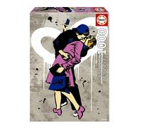 Educa - 1000 Piece Jigsaw Puzzle for Adults | The Kiss by TV Boy | Urban Street Art | Official TV Boy Licensed Design | Adults | Ages 14+ (20180)