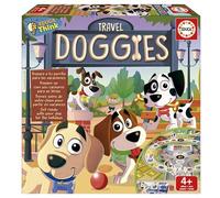 Educa - Travel Doggies Educational Board Game | Choose a Character and walk through the Board you will find Elements of your Puppy and prepare him for the Holidays