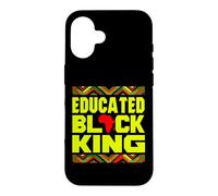 Educated Black King African Pride Empowerment Graphic Case for iPhone 16