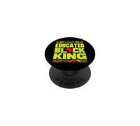 Educated Black King African Pride Empowerment Graphic PopSockets Adhesive PopGrip