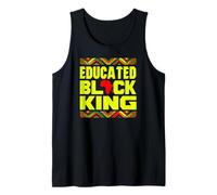 Educated Black King African Pride Empowerment Graphic Tank Top