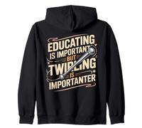Educating Is Important But Twirling Is Importanter Baton Zip Hoodie