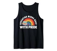 Educating Minds Daily Pride Rainbow Books Teacher Tank Top