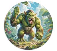 Educating People 1000 Pieces Jigsaws Stress Reliever Difficult Challenge for Adults Kids Challenging beast Round Puzzles Family Game Gifts And Gifts (67.5x67.5cm)