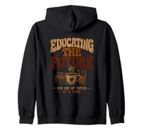 Educating the Future Teacher Coffee Lover Zip Hoodie
