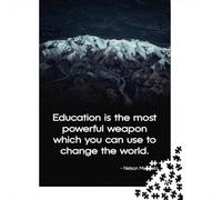 Education 1000-Piece Puzzle for Adults, 70x50cm/1000pcs, White Pieces for Organised Sorting; for An Enjoyable Break at The Table