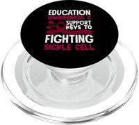 Education Awareness Support Keys To Fighting Sickle Cell PopSockets PopGrip for MagSafe