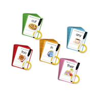 Education English Vocabulary Learning Cards Erasable Double Side Sight Words Flashcards Toddler Early Word Card Flashcards for Kids Phonics