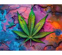 Education Intellectual Toy Puzzle Cannabis and Marijuana Wooden Puzzle Art DIY Toy Gift Fun Challenging Educational Gift Art Home Decor_500pcs