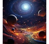 Education Intellectual Toy Puzzle Galaxy Stars Outer Space Science Wooden Puzzle Art DIY Toy Gift Fun Challenging Educational Gift Art Home Decor_300pcs