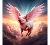 Education Intellectual Toy Puzzle When Pigs Fly Wooden Puzzle Art DIY Toy Gift Fun Challenging Educational Gift Art Home Decor_1000pcs