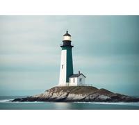 Education Intellectual Toy Puzzle White Lighthouse Wooden Puzzle Art DIY Toy Gift Fun Challenging Educational Gift Art Home Decor_500pcs