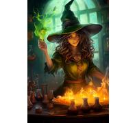 Education Intellectual Toy Puzzle Witchery Witches Wooden Puzzle Art DIY Toy Gift Fun Challenging Educational Gift Art Home Decor_300pcs