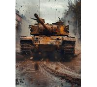 Education Intellectual Toy Puzzle World War Ii Tank Wooden Puzzle Art DIY Toy Gift Fun Challenging Educational Gift Art Home Decor_1000pcs