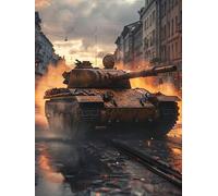 Education Intellectual Toy Puzzle World War Ii Tank Wooden Puzzle Art DIY Toy Gift Fun Challenging Educational Gift Art Home Decor_1000pcs