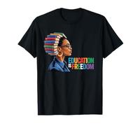 Education is Freedom Empowered Woman Books Reader Design T-Shirt