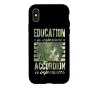 Education Is Important Accordion Is Importanter Funny Retro Case for iPhone X/XS