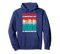Education is important but MMA is importanter MMA Pullover Hoodie, Adult Unisex, Navy Blue, XX-Large