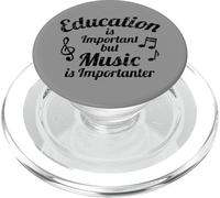 Education is Important but Music is Importanter Distressed PopSockets PopGrip for MagSafe
