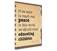 Education Is The Most Powerful Weapon By Mahatma Gandhi Motivational Quote Canvas Wall Art - Text Prints for Home, Office, Bedroom Decor Large (91 x 61 cm - 36" x 24" inch)
