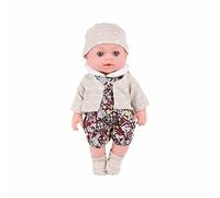 Education Realistic Doll Baby Girl 12 Inch Newborn Doll With Cute Clothes Hat Vinyl Toys Home Activities Cosplay Parenting (A, One Size)