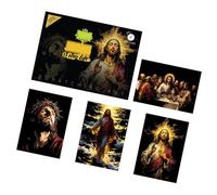 Education Scratch Craft Set for Adult Religious Enthusiasts Stress Relief and Home Decoration Includes 4 Portraits Paper Portraits Craft