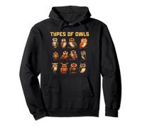 Education Types Of Owls Hoots Nocturnal Birds Lover Pullover Hoodie