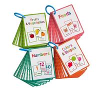 Education Vocabulary Flashcards for Preschooler Includes Fruits Vegetables Shapes Color Numbers Learning Word Cards Preschool Learning Cards