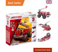 Educational 3 Model Set - Rescue with 87 Durable Parts & Real Tools for Ages 8+