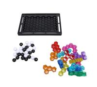 Educational 3D Beads Chess Board Game for Kids Logical Thinking, Family Interaction Beads Puzzle Chess Set, Premium Plastic Board Game for Improving Critical Thinking Skills, 2 In 1