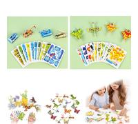 Educational 3D Cartoon Puzzle, 25/50/100/120pcs 3D Puzzles For Kids, 3D Puzzle Animal, Art Puzzles For Kids, Early Educational Montessori Toys, Art Crafts Gifts For Boys & Girls (20pcs)