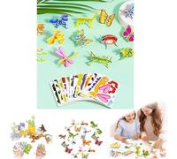 Educational 3D Cartoon Puzzle, 25/50/100/120pcs 3D Puzzles For Kids, 3D Puzzle Animal, Art Puzzles For Kids, Early Educational Montessori Toys, Art Crafts Gifts For Boys & Girls (25pcs-C)