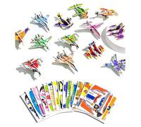 Educational 3D Cartoon Puzzle for Kids, Smart 3D Animal Educational Puzzles Set with Animals Dinosaurs I-nsects Aircraft, DIY Jigsaw Toy Sensory Crafts for Hands-On Learning Activity