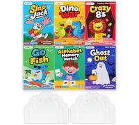 Educational 6 in 1 Kids Card Games, Alphabet & Simple Maths, Large Cards